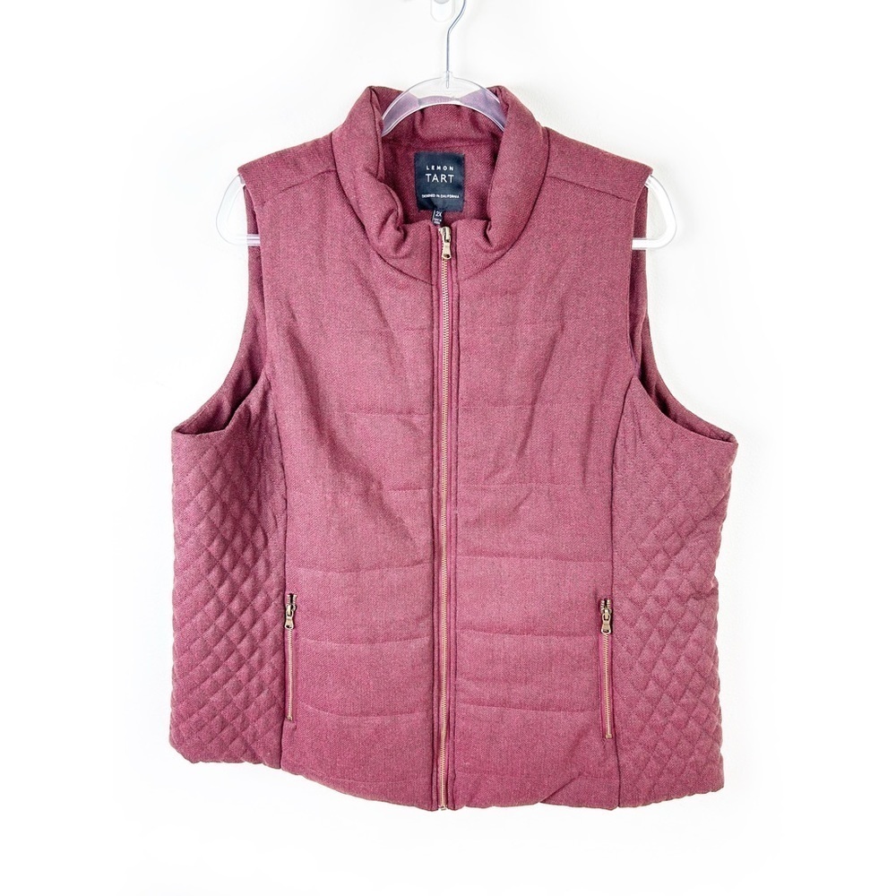 Lemon Tart Skyros Wool blend quilted vest size: 2X